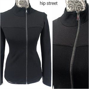 THE BASE Zip Front & Sleeves Bodycon Stretch Jacket XS